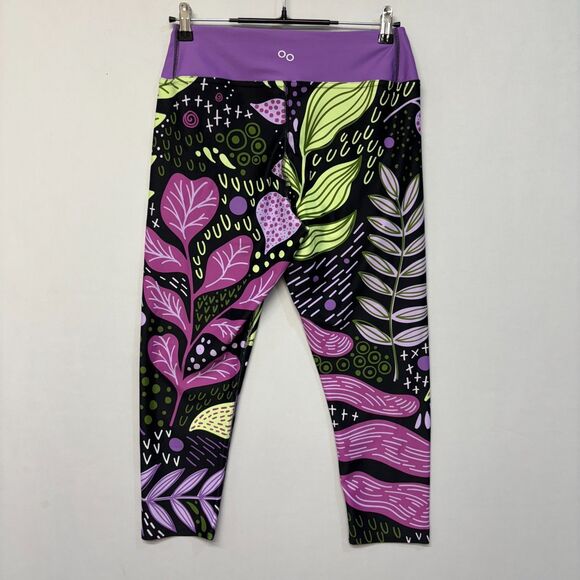 Loony Legs Women Leggings Size XL X-Large Colorful Artsy Floral D044 -9 - Picture 14 of 16